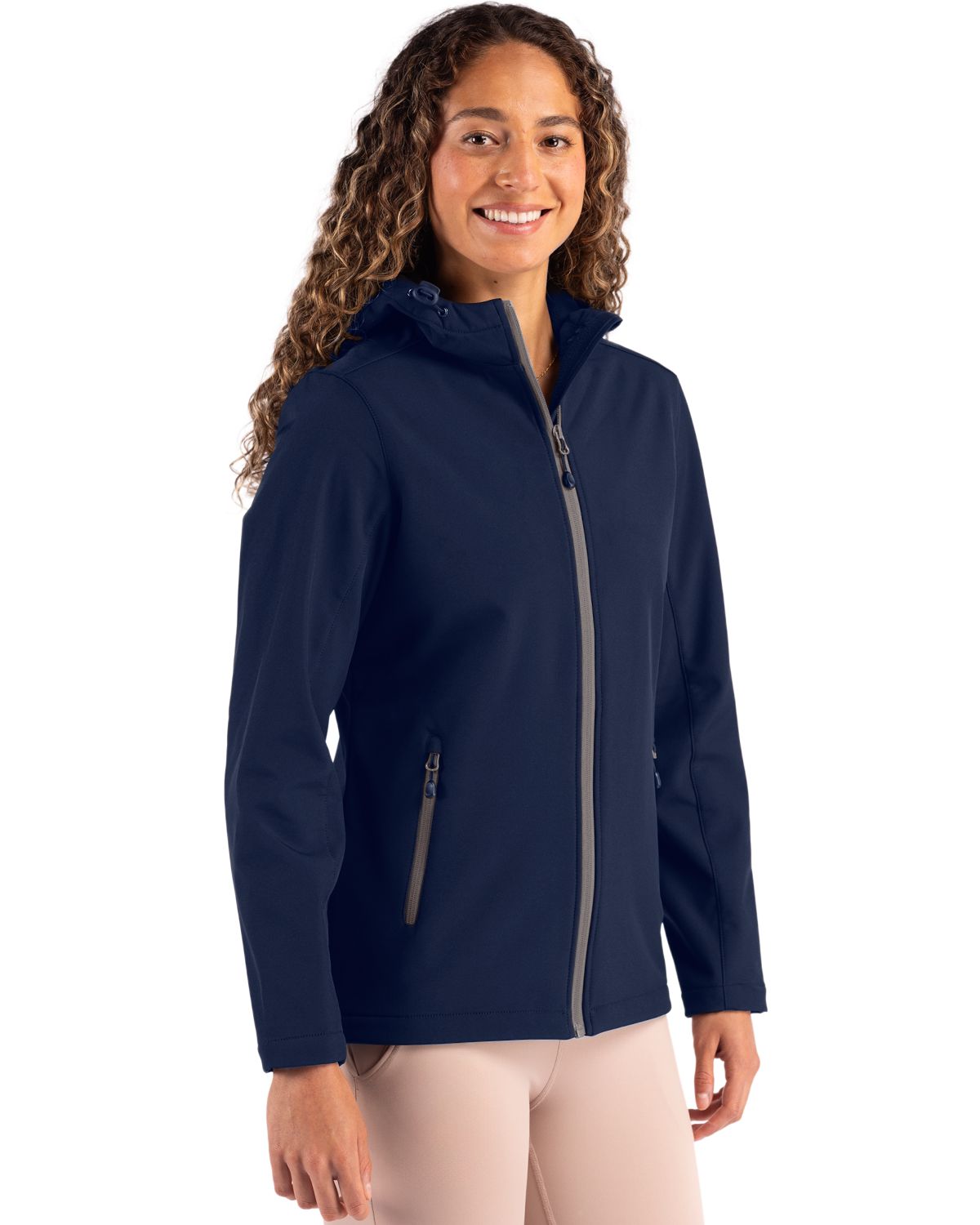 Clique Women's Tempo Recycled Stretch Softshell Full Zip Hooded Jacket-3
