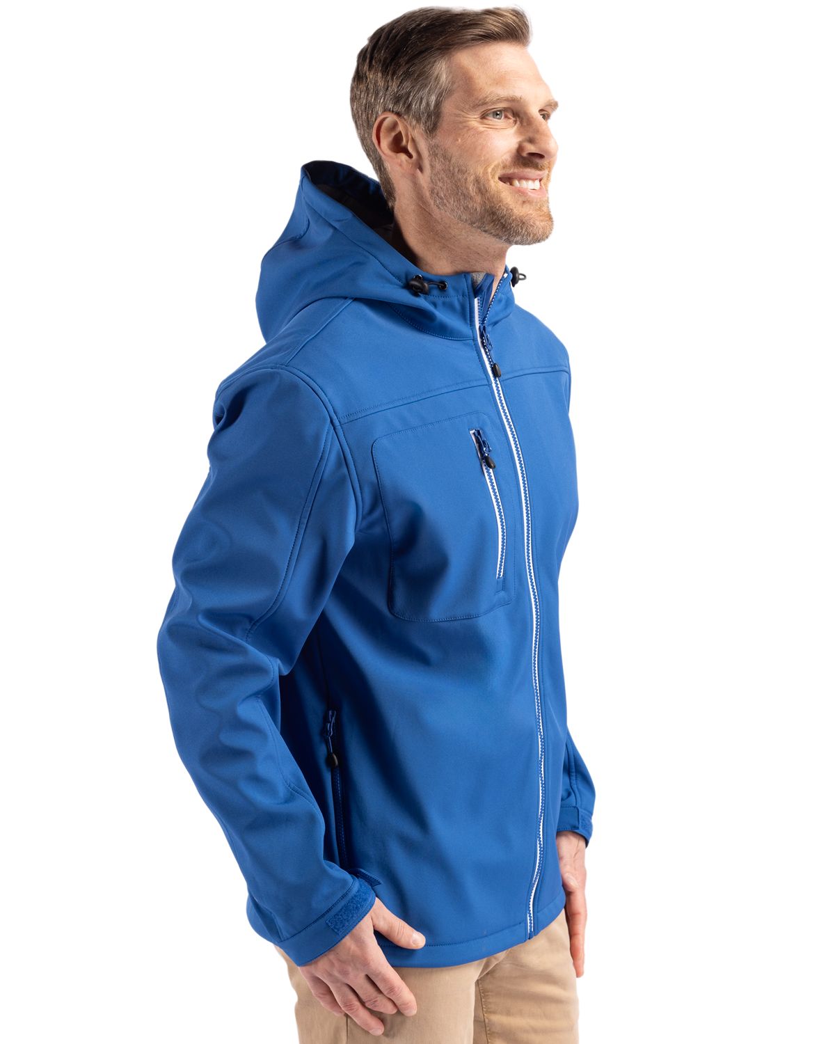 Clique Men's Telemark Recycled Stretch Softshell Full Zip Hooded Jacket-4