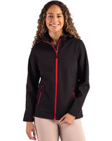Clique Women's Tempo Recycled Stretch Softshell Full Zip Hooded Jacket-1