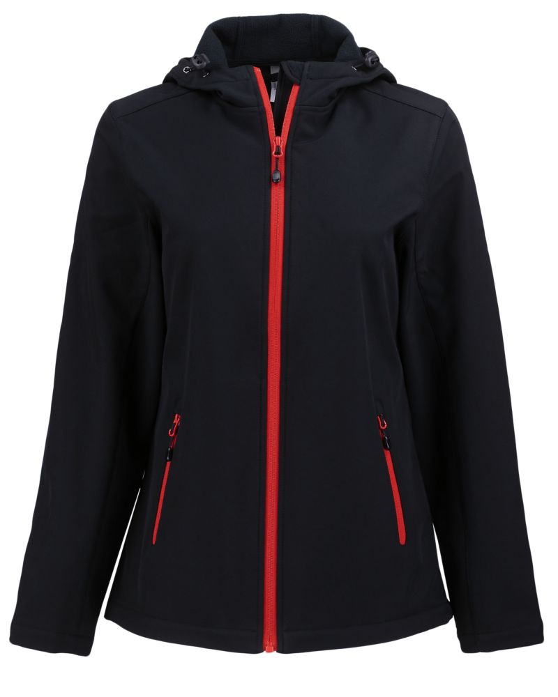 Clique Women's Tempo Recycled Stretch Softshell Full Zip Hooded Jacket-6