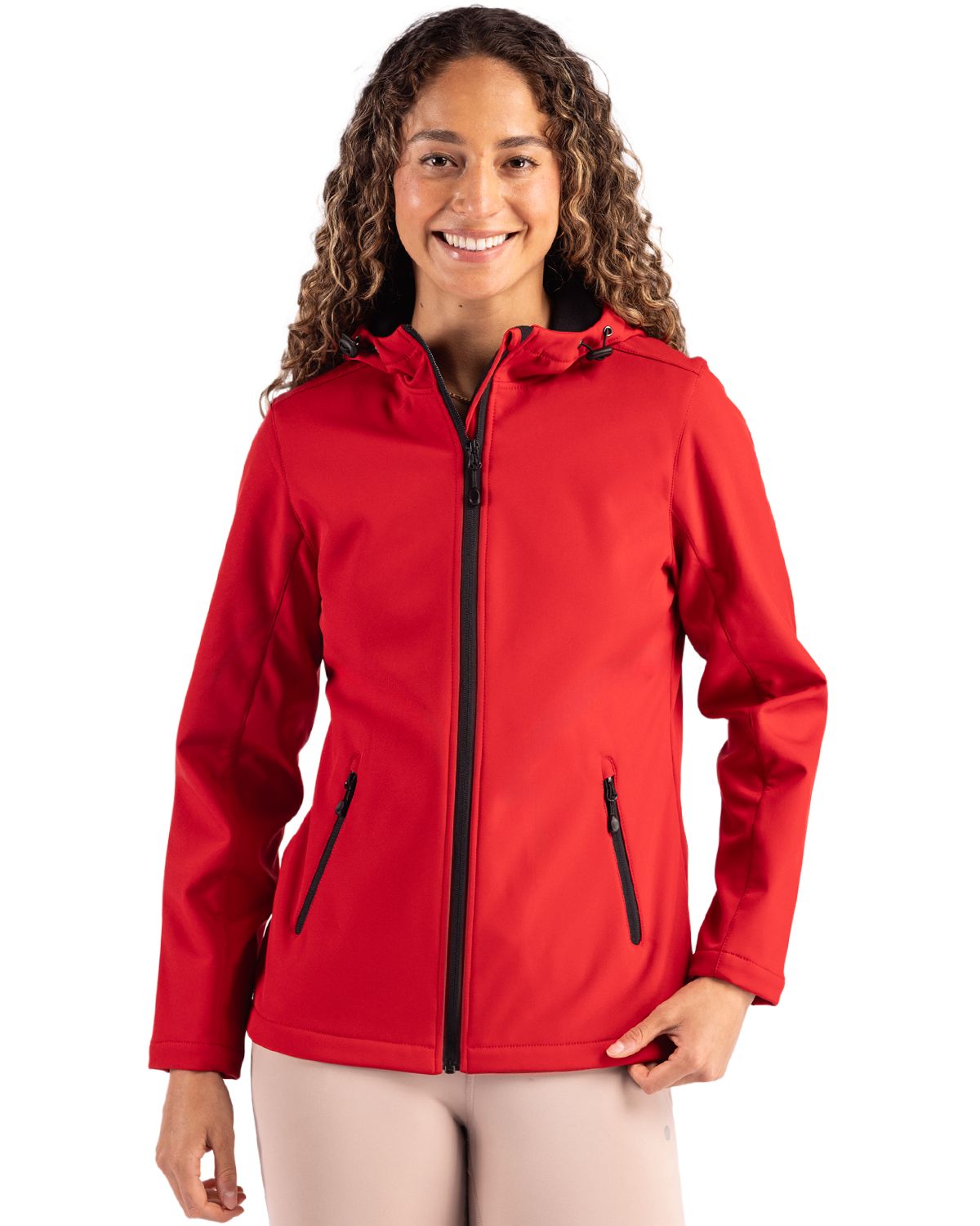 Clique Women's Tempo Recycled Stretch Softshell Full Zip Hooded Jacket-1
