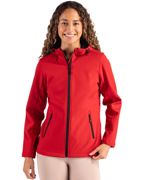 Clique Women's Tempo Recycled Stretch Softshell Full Zip Hooded Jacket-1