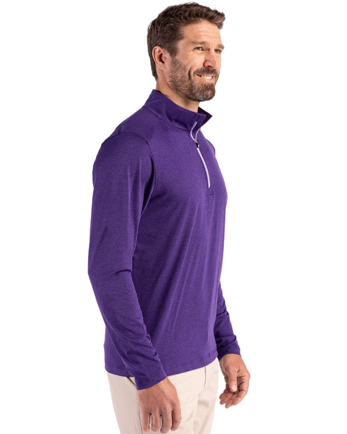 Cutter & Buck Men's Coastline Recycled Double Peached Quarter Zip Pullover-7