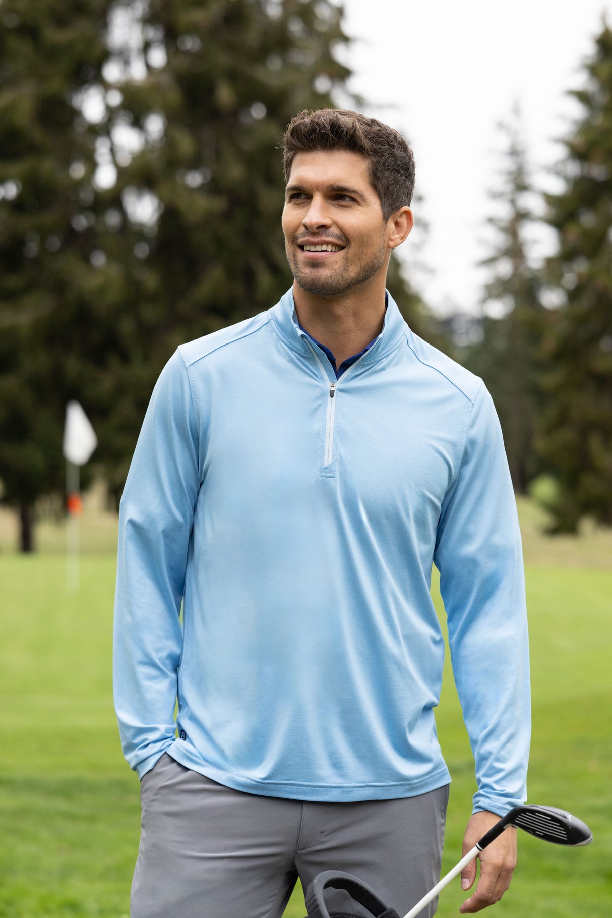 Cutter & Buck Men's Coastline Recycled Double Peached Quarter Zip Pullover-5