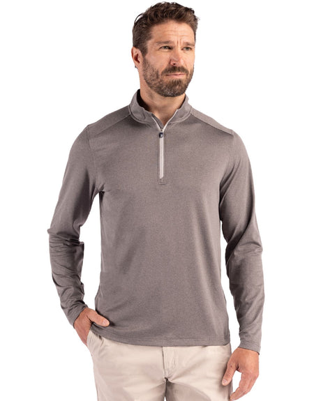 Cutter & Buck Men's Coastline Recycled Double Peached Quarter Zip Pullover-1