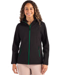 Clique Women's Tempo Recycled Stretch Softshell Full Zip Hooded Jacket-1