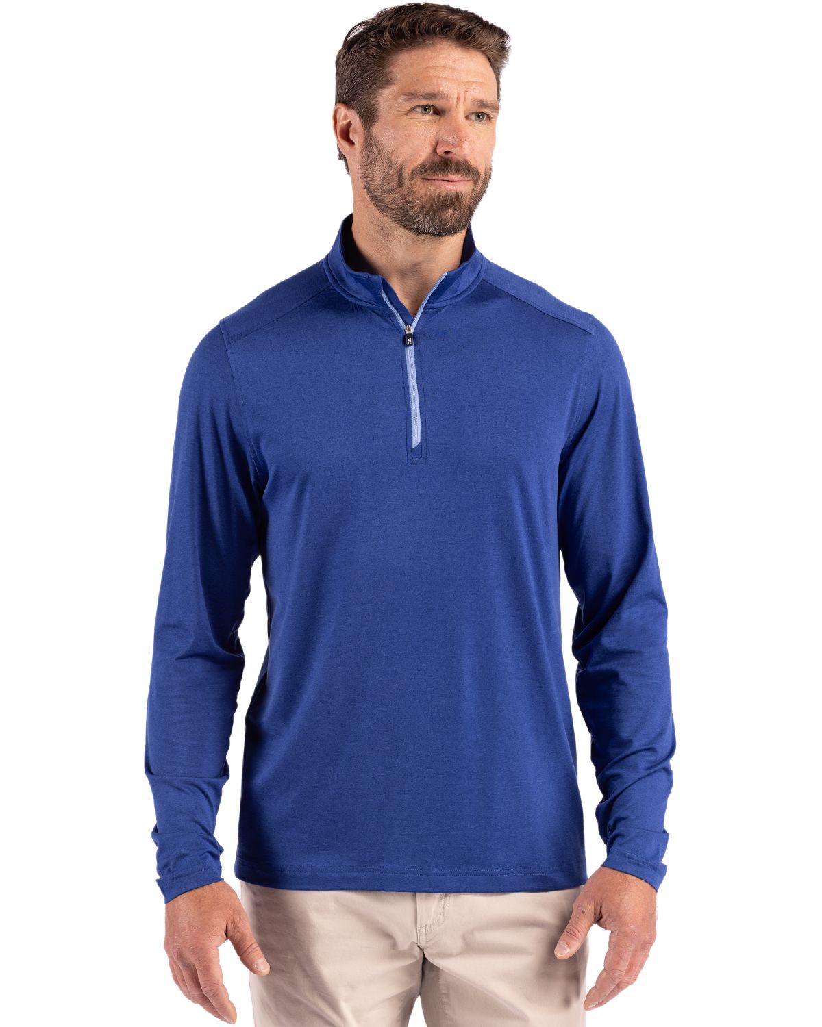 Cutter & Buck Men's Coastline Recycled Double Peached Quarter Zip Pullover-3