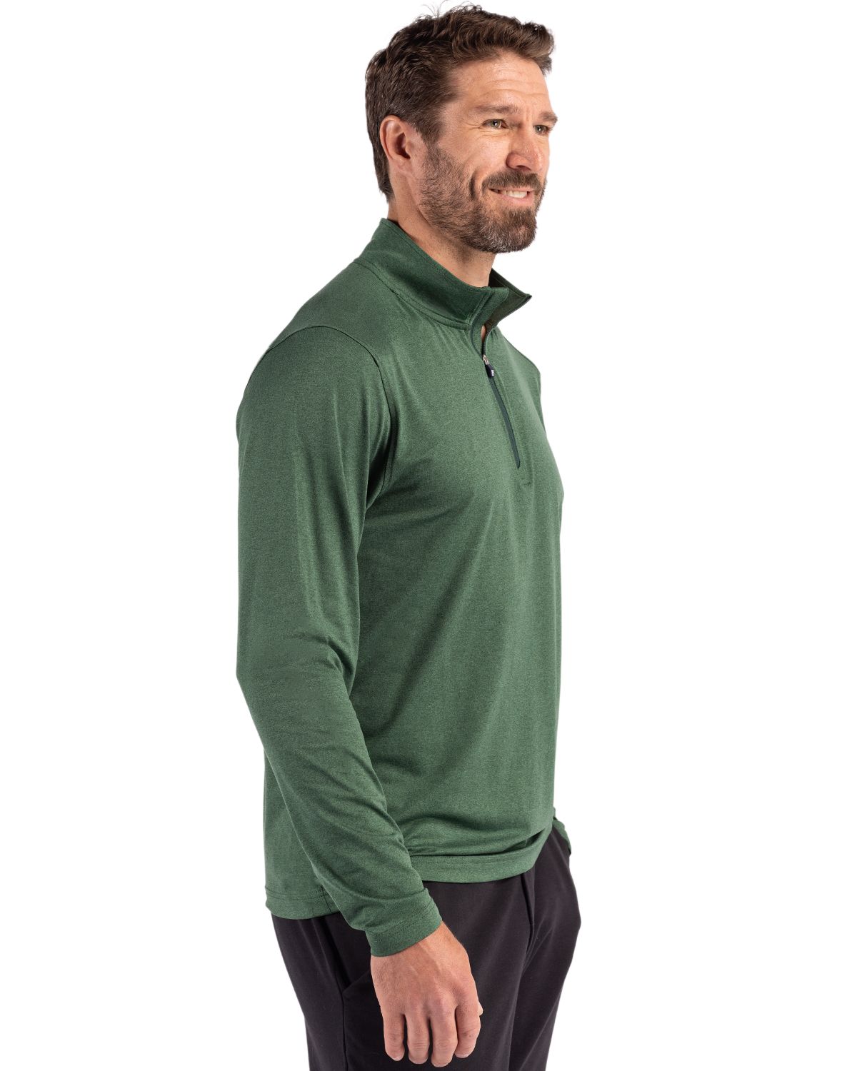 Cutter & Buck Men's Coastline Recycled Double Peached Quarter Zip Pullover-6