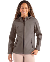 Clique Women's Tempo Recycled Stretch Softshell Full Zip Hooded Jacket-2