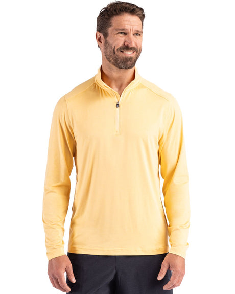 Cutter & Buck Men's Coastline Recycled Double Peached Quarter Zip Pullover-1