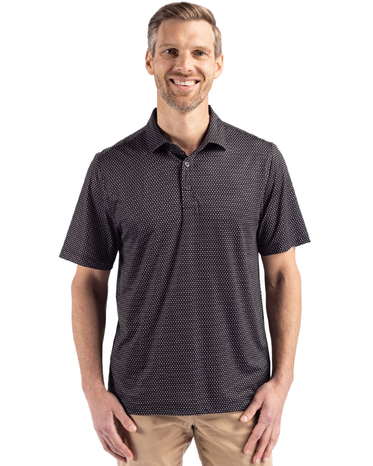 Cutter & Buck Men's Pike Recycled Shadow Check Print Polo-4