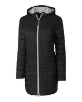 Cutter & Buck Women's Rainier Recycled Insulated Puffer Full Zip Hooded Long Coat-3