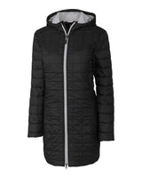 Cutter & Buck Women's Rainier Recycled Insulated Puffer Full Zip Hooded Long Coat-4