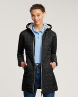 Cutter & Buck Women's Rainier Recycled Insulated Puffer Full Zip Hooded Long Coat-6
