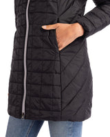Cutter & Buck Women's Rainier Recycled Insulated Puffer Full Zip Hooded Long Coat-12