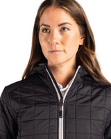 Cutter & Buck Women's Rainier Recycled Insulated Puffer Full Zip Hooded Long Coat-13