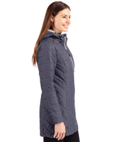Cutter & Buck Women's Rainier Recycled Insulated Puffer Full Zip Hooded Long Coat-5