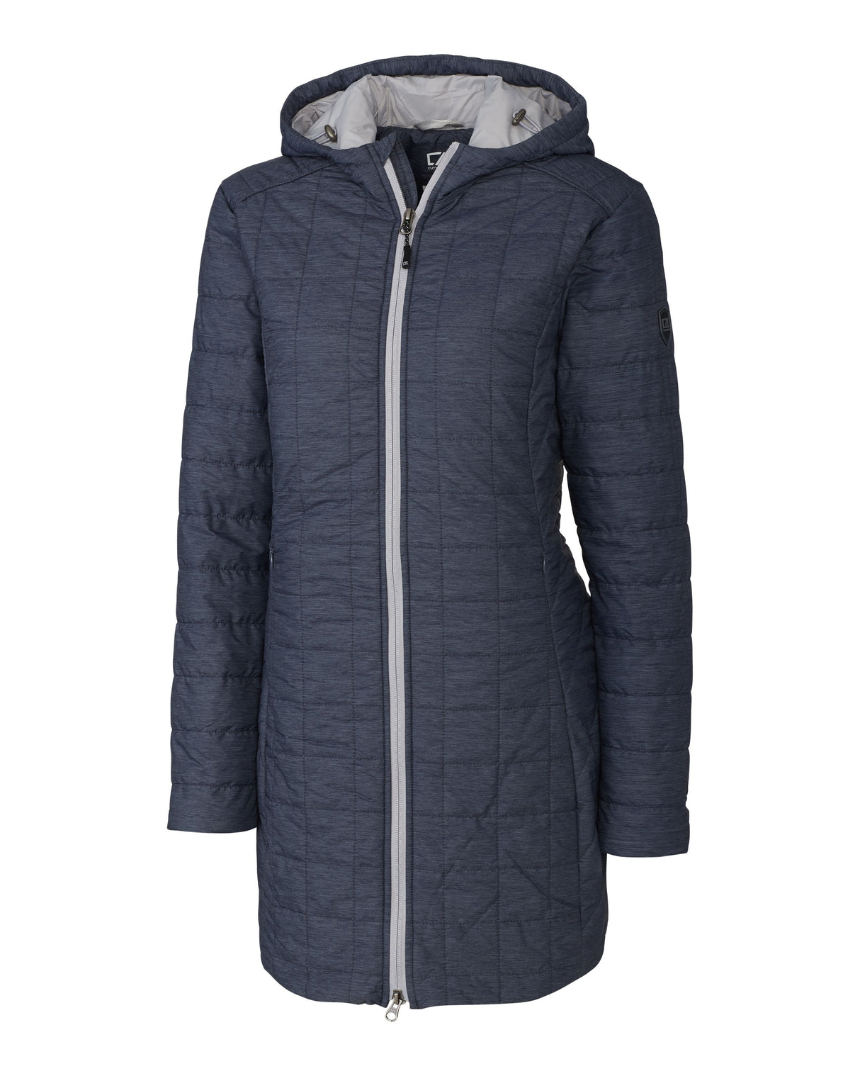 Cutter & Buck Women's Rainier Recycled Insulated Puffer Full Zip Hooded Long Coat-8