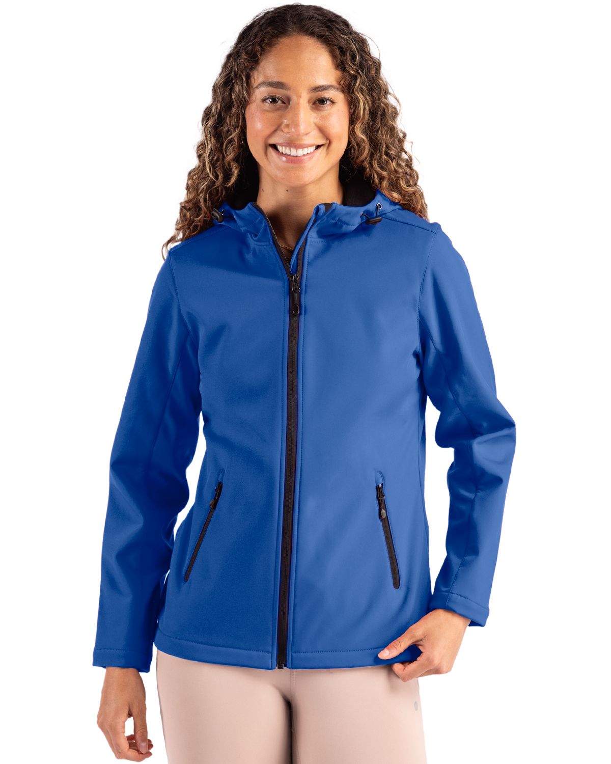 Clique Women's Tempo Recycled Stretch Softshell Full Zip Hooded Jacket-1
