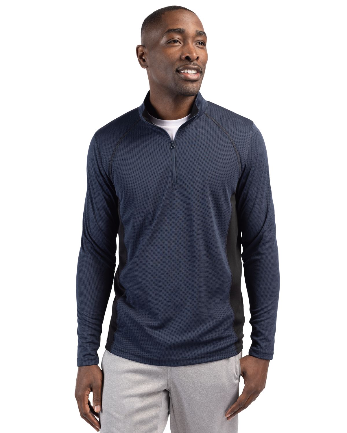 Clique Men's Ice Pique Colorblock Tech Half Zip-1