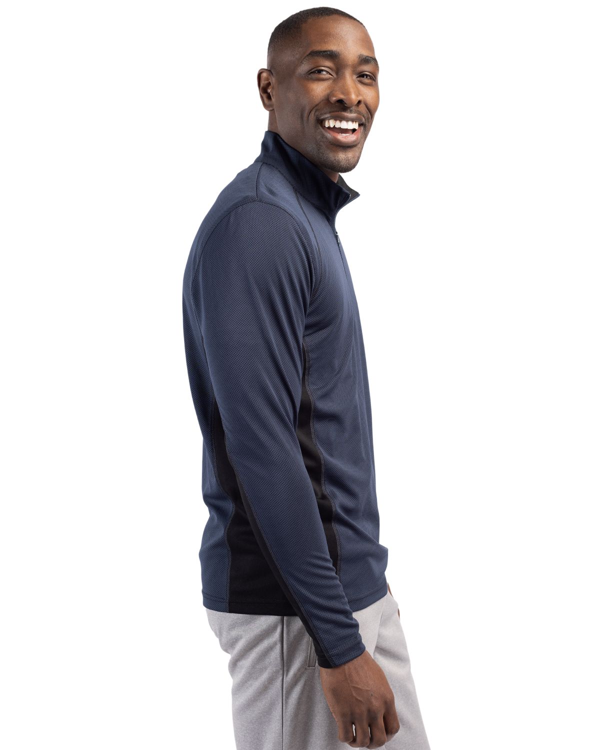 Clique Men's Ice Pique Colorblock Tech Half Zip-3