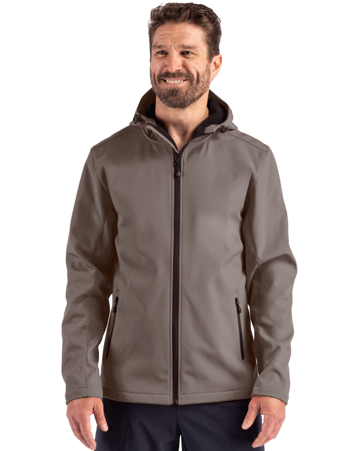 Clique Men's Tempo Recycled Stretch Softshell Full Zip Hooded Jacket-2