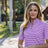 Cutter & Buck Women's Virtue Recycled Stripe Featherlight Pique Half Zip-1