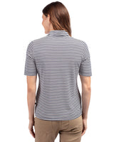 Cutter & Buck Women's Virtue Recycled Stripe Featherlight Pique Half Zip-2