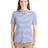 Cutter & Buck Women's Virtue Recycled Stripe Featherlight Pique Half Zip-1