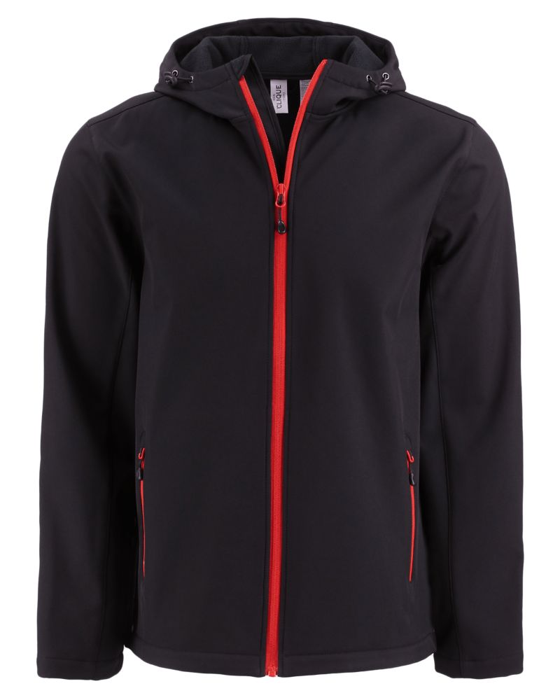 Clique Men's Tempo Recycled Stretch Softshell Full Zip Hooded Jacket-5