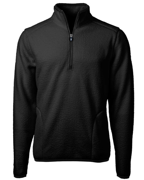 Cutter & Buck Men's Cascade Epic Comfort Recycled Sherpa Fleece Quarter Zip Jacket-1