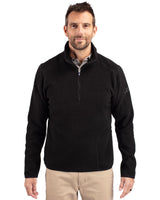 Cutter & Buck Men's Cascade Epic Comfort Recycled Sherpa Fleece Quarter Zip Jacket-5