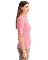 Cutter & Buck Women's Virtue Recycled Stripe Featherlight Pique Half Zip-6
