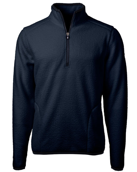 Cutter & Buck Men's Cascade Epic Comfort Recycled Sherpa Fleece Quarter Zip Jacket-1