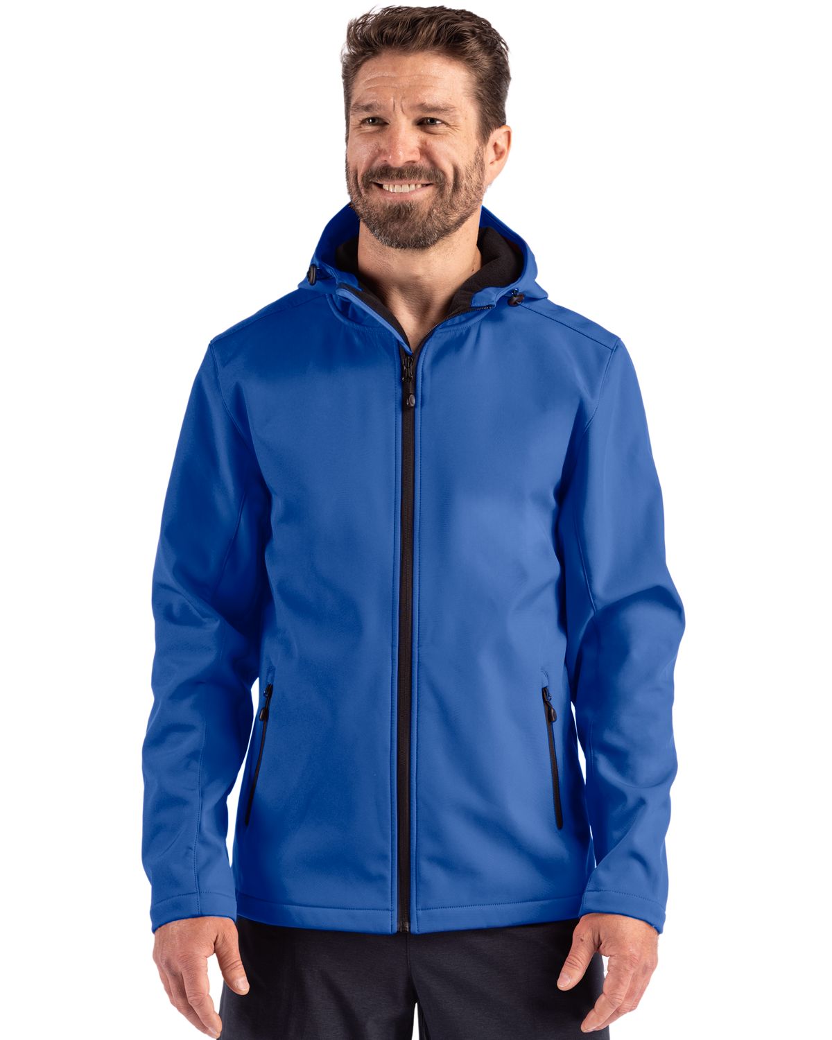 Clique Men's Tempo Recycled Stretch Softshell Full Zip Hooded Jacket-2