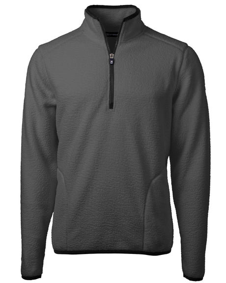 Cutter & Buck Men's Cascade Epic Comfort Recycled Sherpa Fleece Quarter Zip Jacket-1