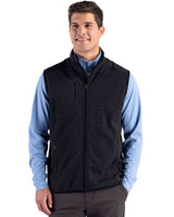 Cutter & Buck Men's Hunts Point Recycled Fleece Hybrid Full Zip Vest-1