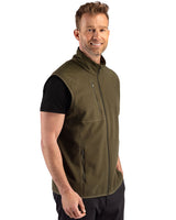 Cutter & Buck Men's Hunts Point Recycled Fleece Hybrid Full Zip Vest-3