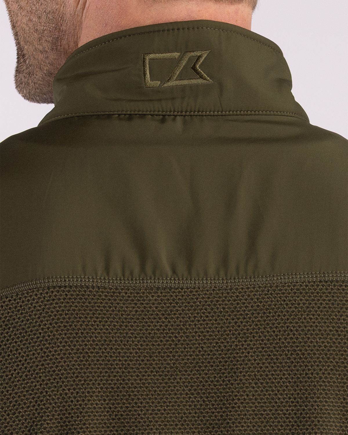 Cutter & Buck Men's Hunts Point Recycled Fleece Hybrid Full Zip Vest-7