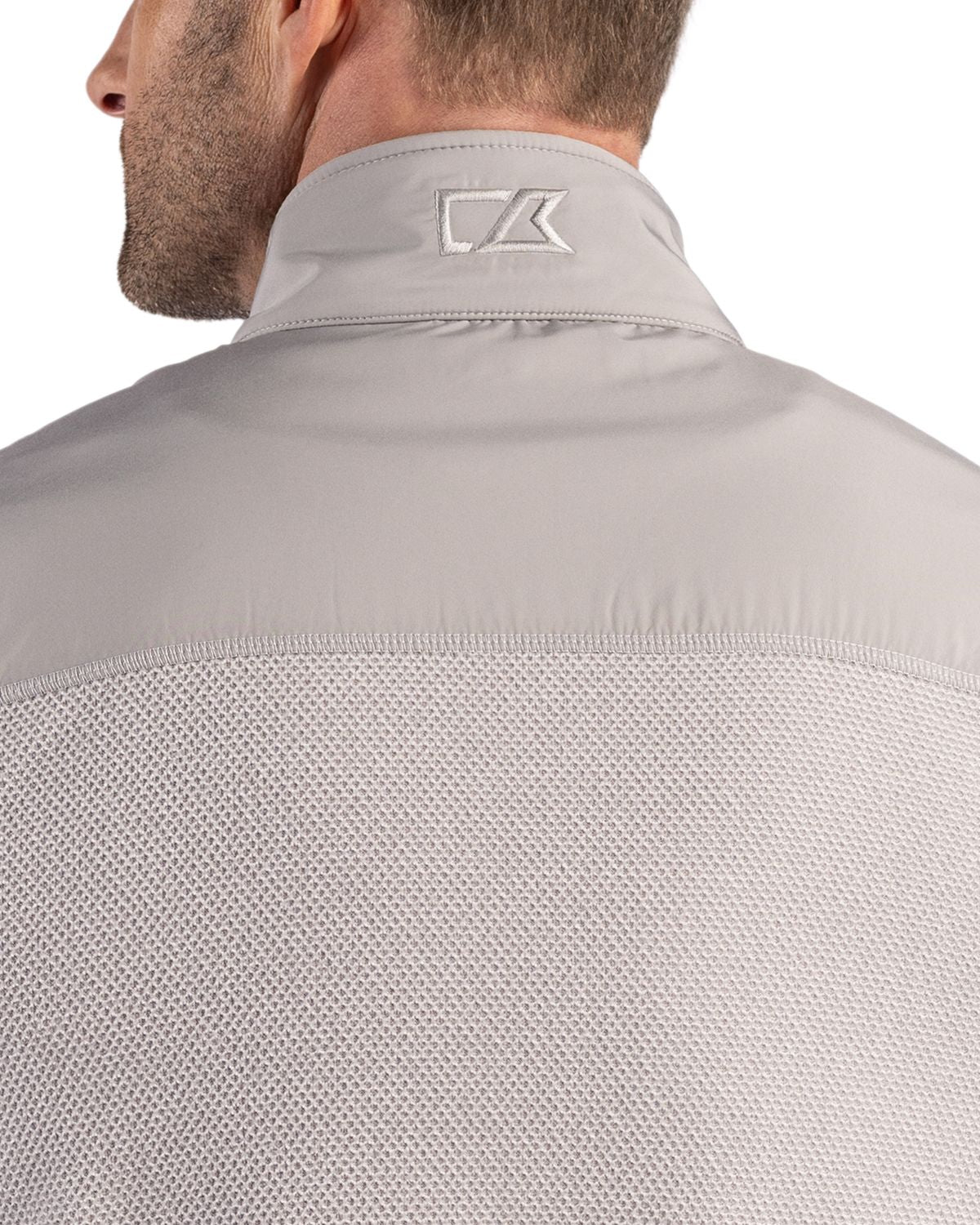 Cutter & Buck Men's Hunts Point Recycled Fleece Hybrid Full Zip Vest-7