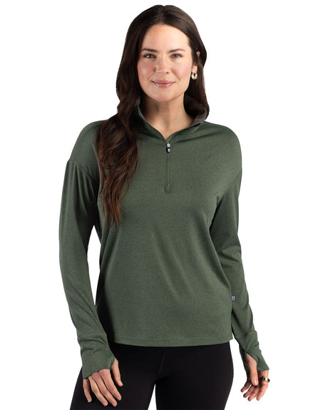 Cutter & Buck Women's Forge Recycled Four-Way Stretch Quarter Zip Pullover-4