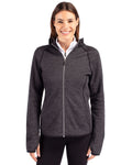 Cutter & Buck Women's Mainsail Sweater-Knit Full Zip Hooded Jacket-1