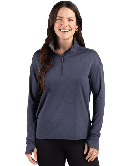 Cutter & Buck Women's Forge Recycled Four-Way Stretch Quarter Zip Pullover-4