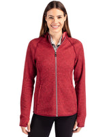 Cutter & Buck Women's Mainsail Sweater-Knit Full Zip Hooded Jacket-4