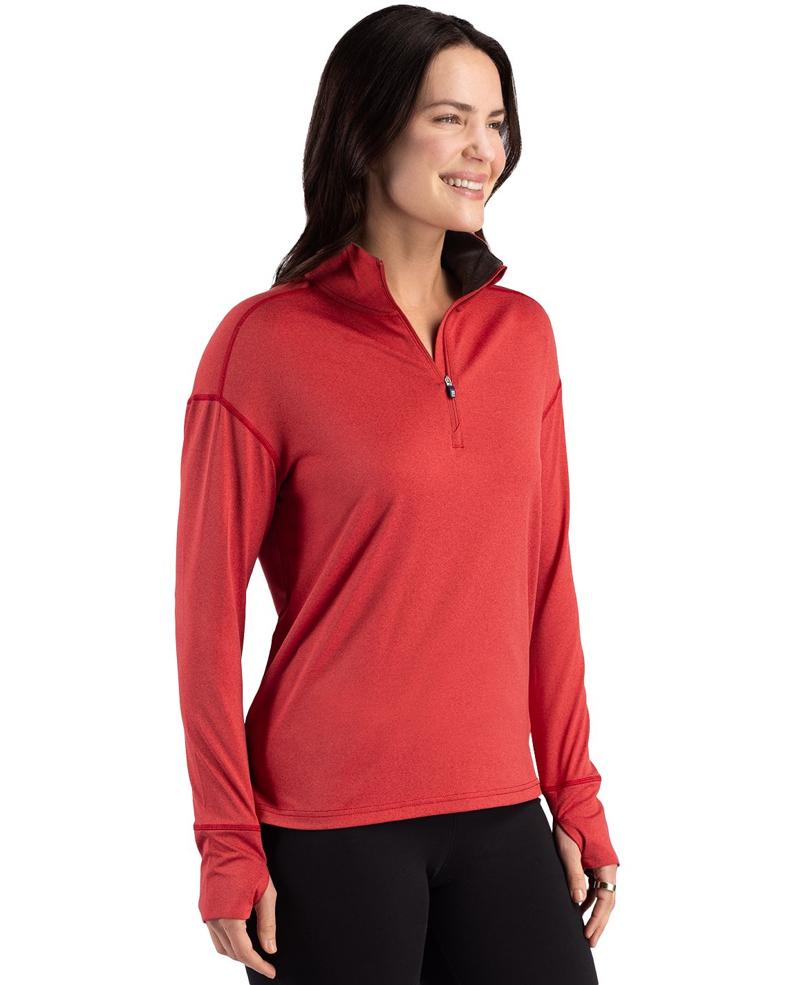 Cutter & Buck Women's Forge Recycled Four-Way Stretch Quarter Zip Pullover-7