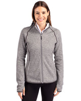Cutter & Buck Women's Mainsail Sweater-Knit Full Zip Hooded Jacket-3