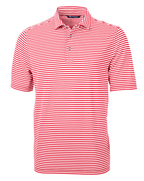 Cutter & Buck Men's Virtue Recycled Stripe Featherlight Pique Polo-1