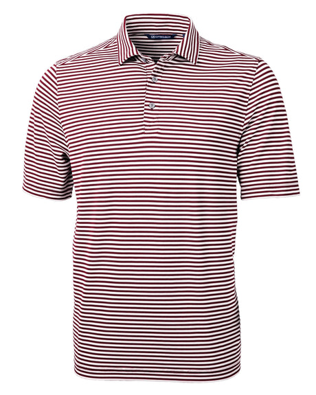 Cutter & Buck Men's Virtue Recycled Stripe Featherlight Pique Polo-1