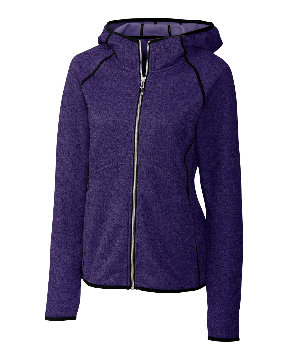 Cutter & Buck Women's Mainsail Sweater-Knit Full Zip Hooded Jacket-2