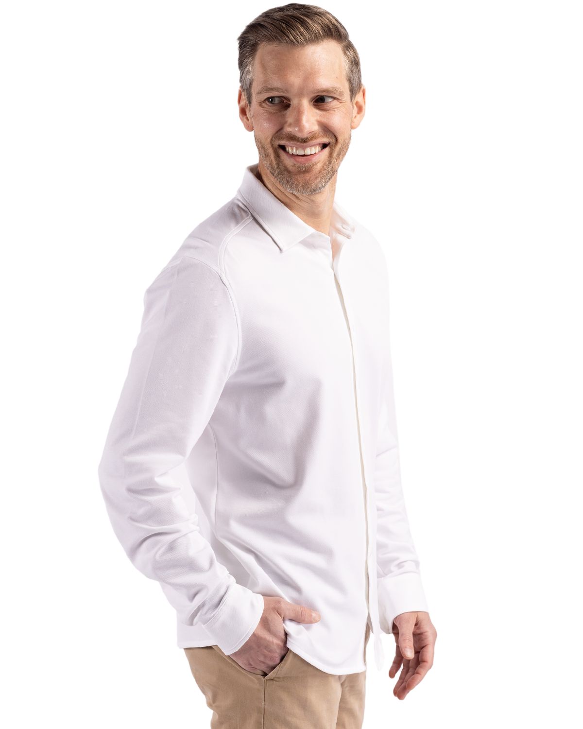Cutter & Buck Men's Advantage Long Sleeve Button-Down Shirt-7